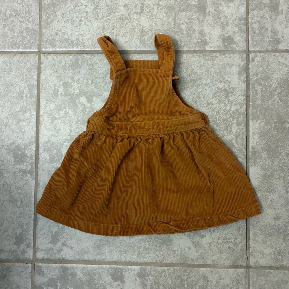4/$25 Carter's Tan Corduroy Overall Dress Girl Size 18 Months